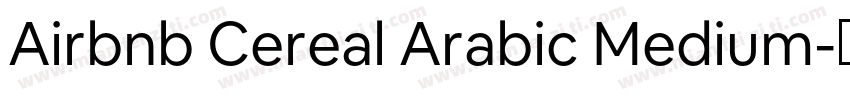 Airbnb Cereal Arabic Medium字体转换